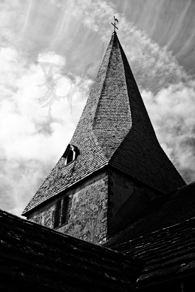 Church Spire Bury Sussex A4