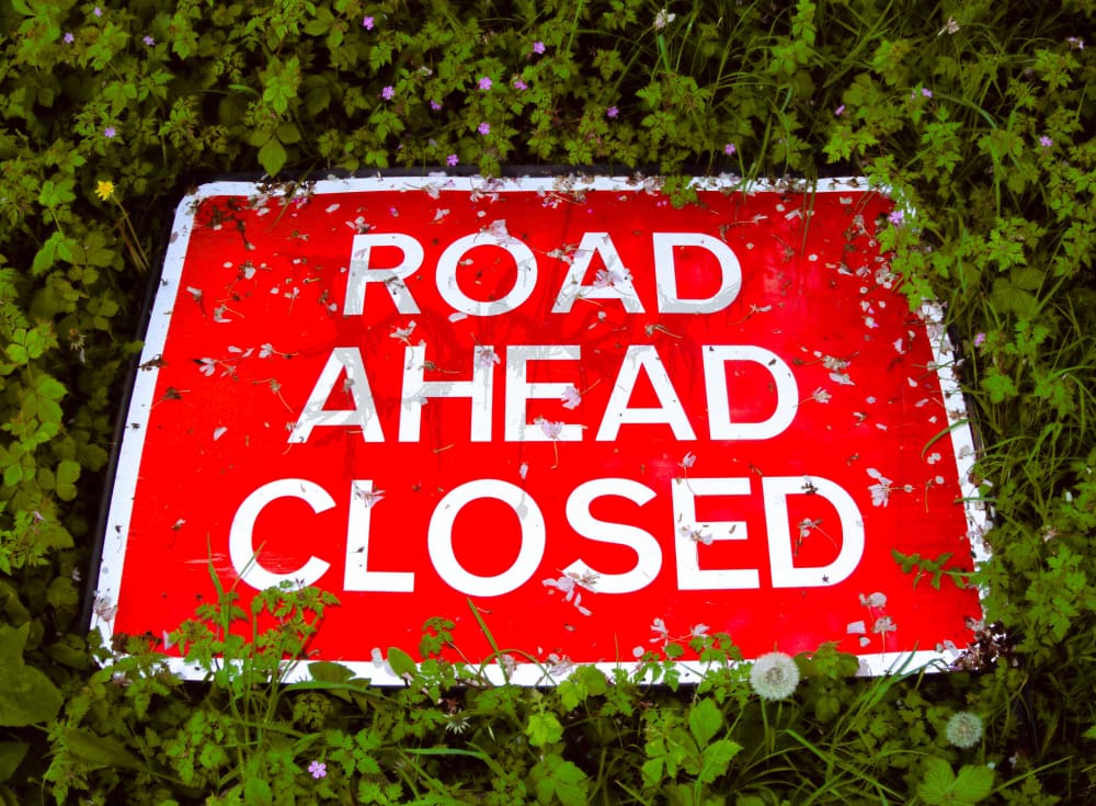 Road Ahead Closed - A4